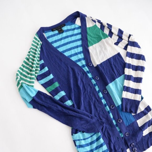 Marc by Marc Jacob Blue N-Neck Button Down Cardigan Size Small - Picture 8 of 12